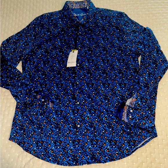 Robert Graham Long Sleeve Button Shirt Mens Size Xl Stretch NWT $ 237 - Picture 2 of 9